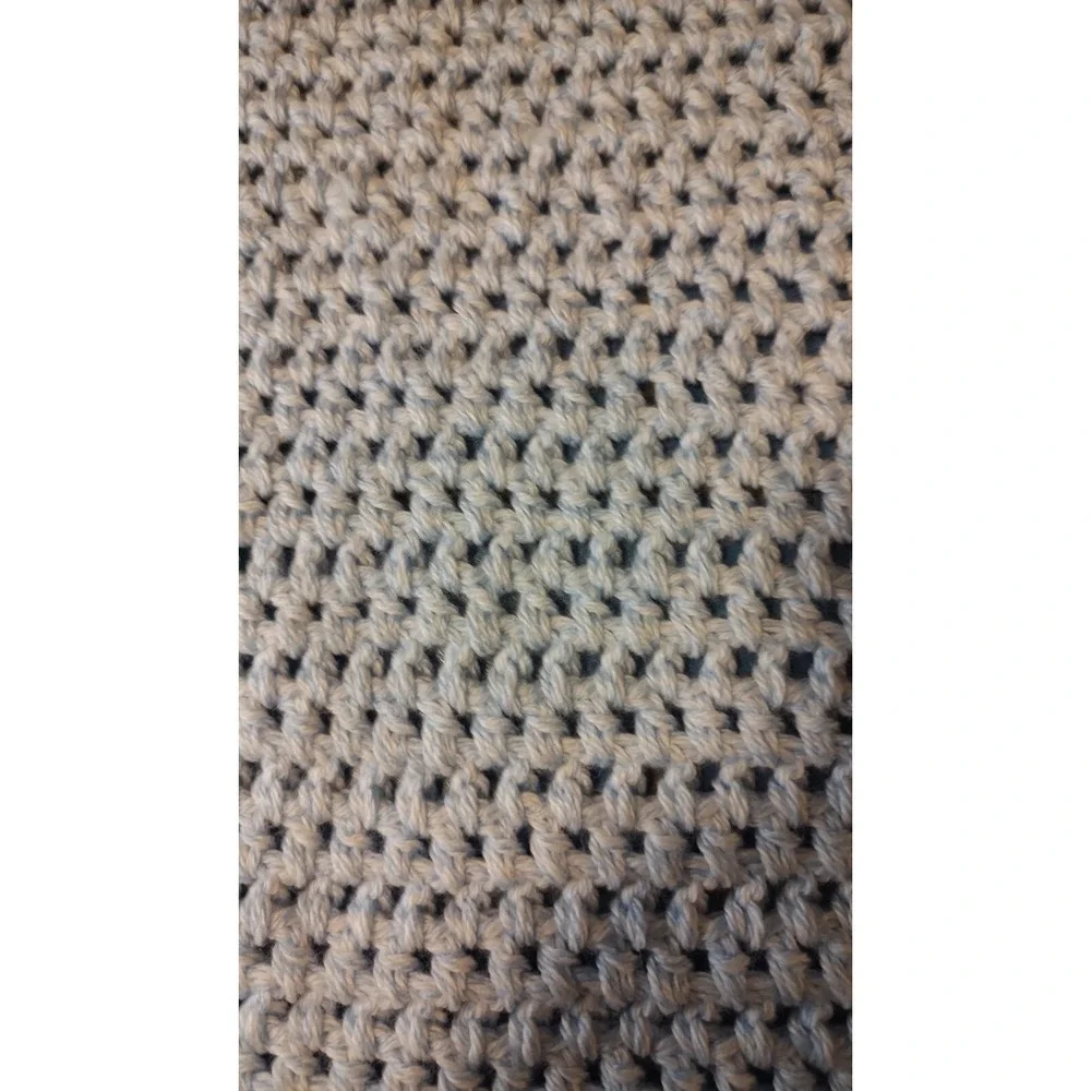 Handmade Crocheted Baby Blanket Afghan Light Blue Soft 29 x 28 in‎ Baby Shower